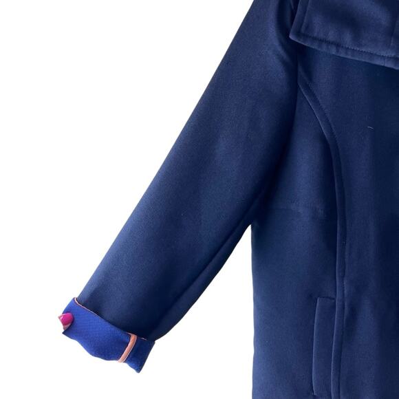 Anthropologie Navy Blue Wellesley Pleated Peacoat Size M - Picture 4 of 10